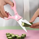 Ver imagem 6 de Kit Cozinha 4 Peças - Faca, Tesoura, Descascador e Tábua