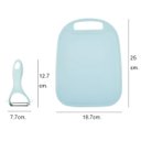 Ver mais imagens de Kit Cozinha 4 Peças - Faca, Tesoura, Descascador e Tábua