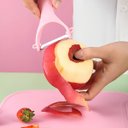 Ver imagem 5 de Kit Cozinha 4 Peças - Faca, Tesoura, Descascador e Tábua