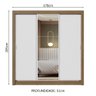 Guarda-roupa Casal 3 Portas de Correr com Espelho Rustic/branco Nobre Madesa - 4