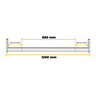 Cabideiro Led Sensor de Presença 6000k Editável 1200 a 850mm Inox Fosco - 6