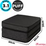 Puff Multiuso 3 Em 1 Solteiro Espuma Preto - Bf Colchões - 2