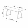 Mesa Escrivaninha 160cm Home Office Artesano Concept - 3