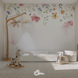 Papel de Parede Painel Florais - 1