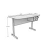 Mesa Escrivaninha para Escritório Economica com 2 Gavetas 1,50 X 0,60 - 5