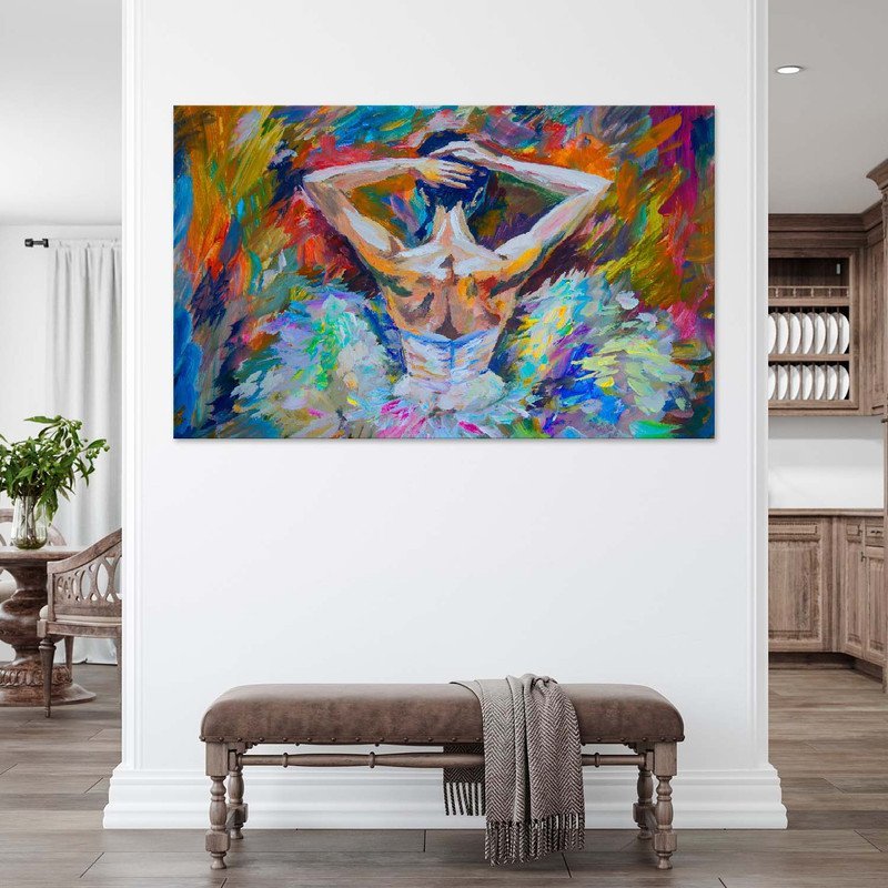 Quadro Decorativo Tela Canvas Conceito Danças Back View - 100x70 Cm - 3