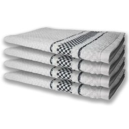 8 Panos de Prato Atoalhado Felpudo Premium 4 Azul 4 Preto - 7