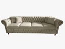 Ver imagem 1 de Sofá Chesterfield Victtório capitonê 2,60m Suede Nude Sala/recepção/barbearia