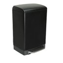 Ver imagem 1 de Lixeira inox com pedal retangular Slim Black Matte 12 litros
