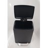 Lixeira inox com pedal retangular Slim Black Matte 12 litros - 4