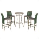 Ver imagem 1 de Mesa Bistro e 4 Banquetas Roma Fendi Corda Náutica 11 Trama Original