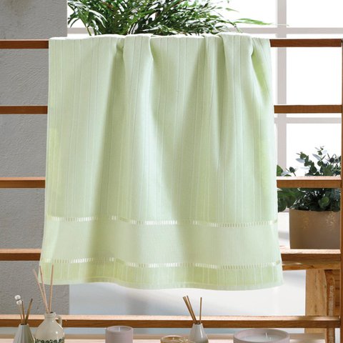 KIT COM 06 TOALHA LAVABO DOHLER VELOUR BORDAR BELLA 30X45CM Cor:Verde Chá