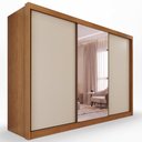 Ver imagem 2 de Guarda-Roupa Casal com Espelho 3 Portas de Correr e 6 Gavetas Multimóveis Crnvh-GRP136 Cinamomo/