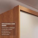 Ver mais imagens de Guarda-Roupa Casal com Espelho 3 Portas de Correr e 6 Gavetas Multimóveis Crnvh-GRP136 Cinamomo/
