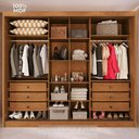 Ver imagem 5 de Guarda-Roupa Casal com Espelho 3 Portas de Correr e 6 Gavetas Multimóveis Crnvh-GRP136 Cinamomo/
