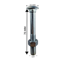 Ver imagem 3 de Parafuso Francês Galvanizado com Porca 3/8x3" (caixa com 50 Peças) Stein