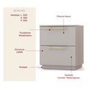 Ver imagem 4 de Mesa de Cabeceira com Gavetas Dubai - Vila Rica:fendi