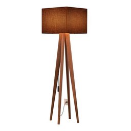 Luminária De Quarto Sala Abajur Decoração De Chão Elegante Luna:Marrom - 1