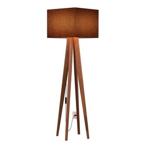 Luminária De Quarto Sala Abajur Decoração De Chão Elegante Luna:Marrom