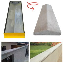 Forma de Aço Molde para Chapéu Trapézio Casinha Pingadeira Capa - Acabamento Muros - 2