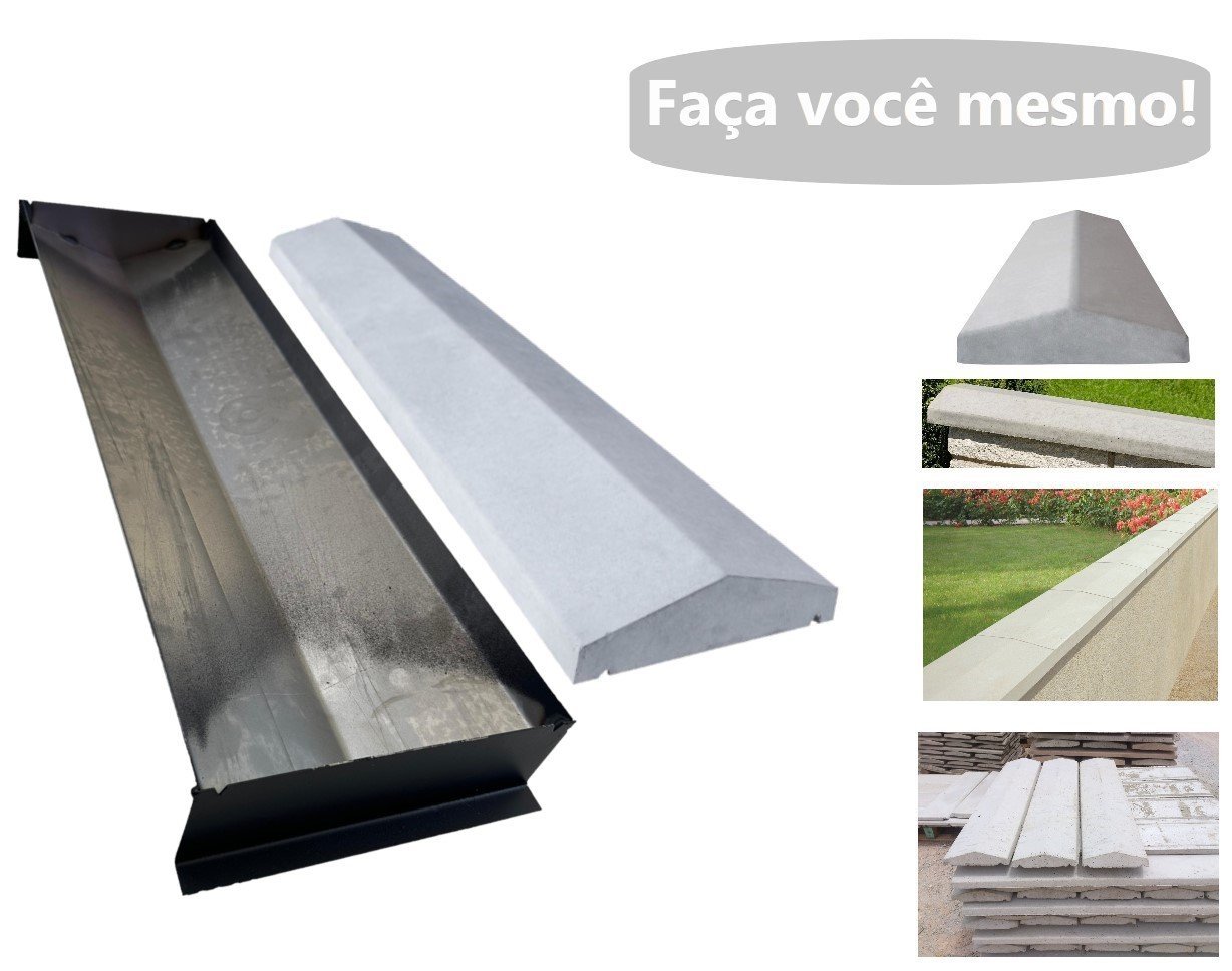 Forma de Aço Molde para Chapéu Trapézio Casinha Pingadeira Capa - Acabamento Muros - 6