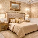 Ver imagem 2 de Cabeceira de Cama Queen Bergere com Estofamento Veludo Bege com Capitonê