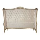 Ver imagem 1 de Cabeceira de Cama Queen Bergere com Estofamento Veludo Bege com Capitonê