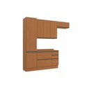 Ver imagem 5 de Cozinha Modulada Completa Maxxi 5 Peças (2aéreos+1balcão+1paneleiro+1complemento) C5p117 Canela