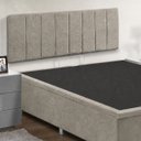Ver imagem 2 de Base Cama Box Casal com Bau 1,38x1,88 Mts Valentina Vilajo: Suede Crush Cappucino