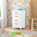 Ver imagem 7 de Quarto Bebê Infantil com Guarda-Roupa 4 Portas e 2 Gavetas com Cômoda 4 Gavetas Branco