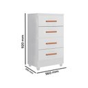 Ver imagem 3 de Quarto Bebê Infantil com Guarda-Roupa 4 Portas e 2 Gavetas com Cômoda 4 Gavetas Branco