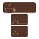 Ver imagem 1 de Kit de 3 Tapetes para Cozinha Xícara de Café Antiderrapante