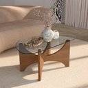 Ver imagem 1 de Mesa de Centro Levitá com Vidro 100% Mdf Cinamomo - Artely Móveis