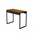 Ver imagem 2 de Escrivaninha Industrial 90cm Base de Aço com Tampo 100% Mdf para Escritório - Nature/pé Preto