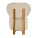 Ver imagem 3 de Poltrona Estofada com Estrutura em Aço Dourado Mônaco – Exclusiva Bouclé Off White