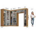 Ver imagem 3 de Guarda Roupa Modulado de Canto 11P 2GV Cin/Off