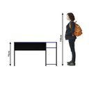 Ver imagem 3 de Kit Gamer Mesa para Computador com Estante Multiuso Preto Azul