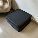 Ver imagem 2 de Puff Vira Cama Solteiro 3 em 1 Espuma D28 Colchão Dobrável Preto