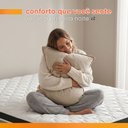 Ver imagem 7 de Cama Box Colchão Casal Molas Ensacadas Real 138x188x65cm Linho Branco / Preto Inducol