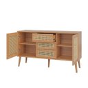 Ver imagem 4 de Balcão Aparador Buffet com Telinha 2 Portas 3 Gavetas 135cm Tb316 Dalla Costa - Freijó