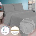 Ver imagem 2 de Jogo de Cama Casal/queen para Calor de Verão com Edredom Lençol Fronha Função Cobre Leito e Cobertor