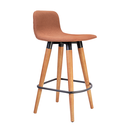 Ver imagem 3 de Meia Banqueta Línea Bar Ilha em Madeira Aço Preto Terracota