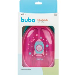 Kit Refeição com Talher - Foguete Rosa - Buba - 5