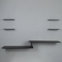 Ver imagem 2 de Rack TV Suspenso para Quarto Sala Preto 115cm