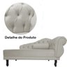 Recamier Namoradeira Divã Lado Direito Larissa Suede Bege - Ds Estofados - 5