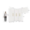 Ver imagem 4 de Quarto Modulado Kappesberg Adapt Branco 4 Peças