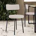 Ver imagem 2 de Kit 04 Cadeiras Decorativas Estofada Para Sala De Jantar Barcelona L02 Linho Bege - Lyam Decor