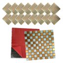 Ver imagem 1 de Pastilha de Vidro Kit 16 Uni Adesiva Parede Cozinha Sala Banheiro Decorativa Moderna Requintado Refo