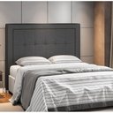 Ver imagem 2 de Cabeceira Cama Box Casal 140 cm P05 Atenas Linho Cinza Escuro - Lyam Decor