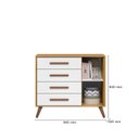 Ver imagem 4 de Quarto para Bebê Completo com Roupeiro Cômoda e Berço Q Encanto Retro